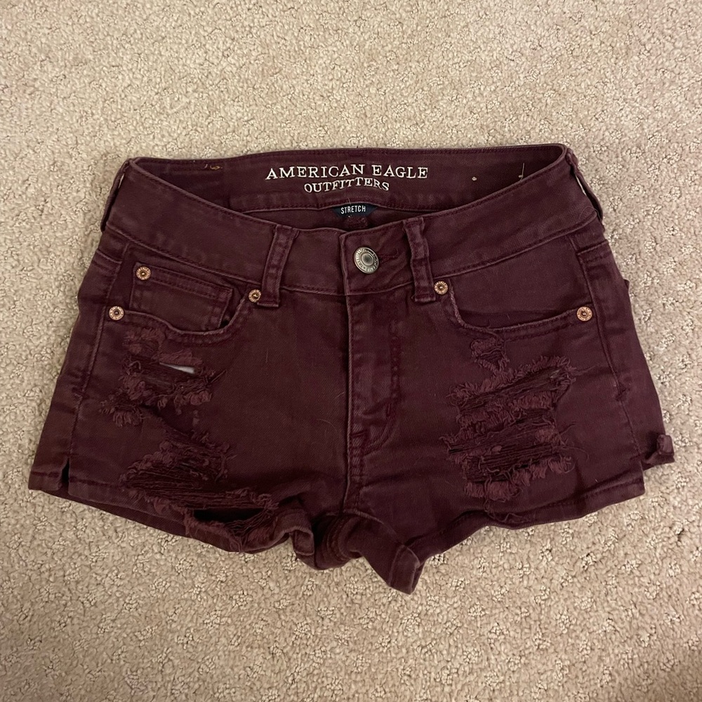 Maroon American Eagle Shorts